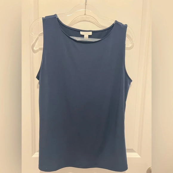 Charter Club Navy Sleeveless Top Like New - Picture 6 of 10